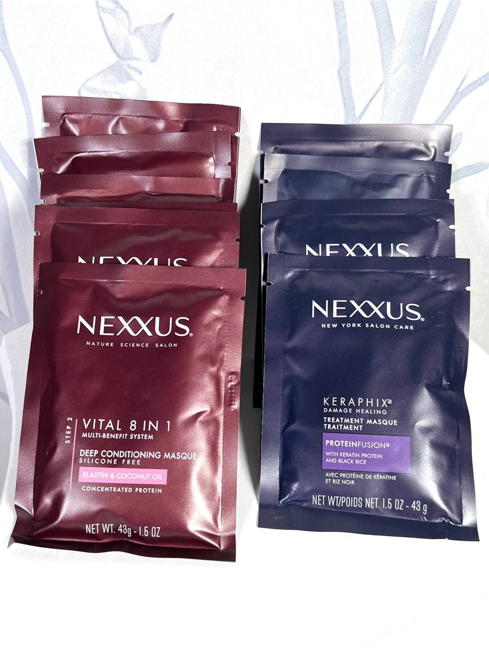 Bundle of 9 Nexxus Keraphix & Vital Hair Masks